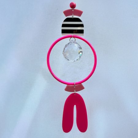 Neon Lichtfänger | Sonnenfänger | Kristallprisma | Fensterschmuck | Fensterdeko | Lichtfänger | Lichtspiel | Kristall Lichtschmuck | silber | 3cm